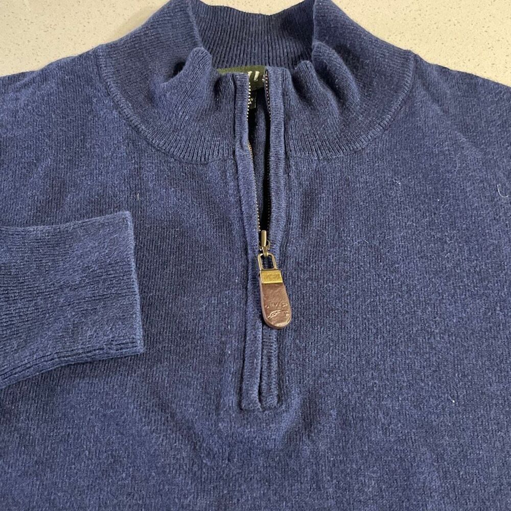 Orvis Cotton/Silk/Cashmere 1/4 Zip Pullover Sweater Mens XL